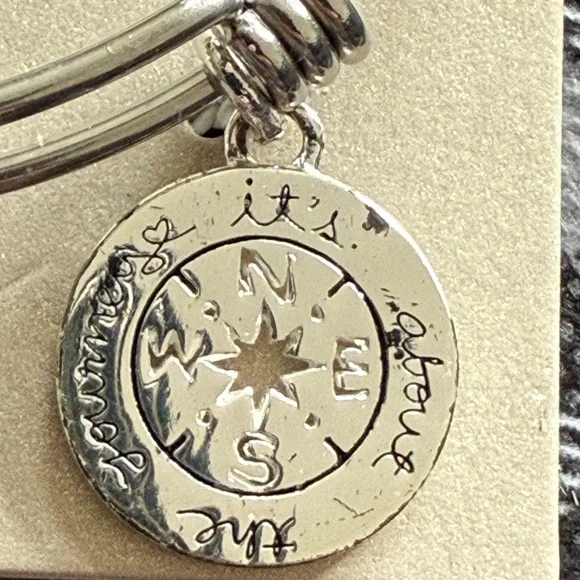 Stainless Steel Life's Moments Journey Charm Expandable Bracelet Jade Bead - Picture 3 of 3